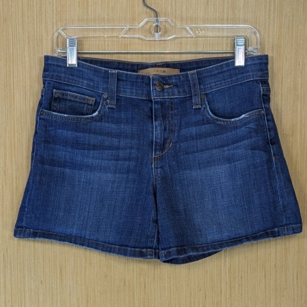 Joes Jeans Emmie Dark Wash Denim Shorts Womens Size 27 30 Stretch Mid Rise